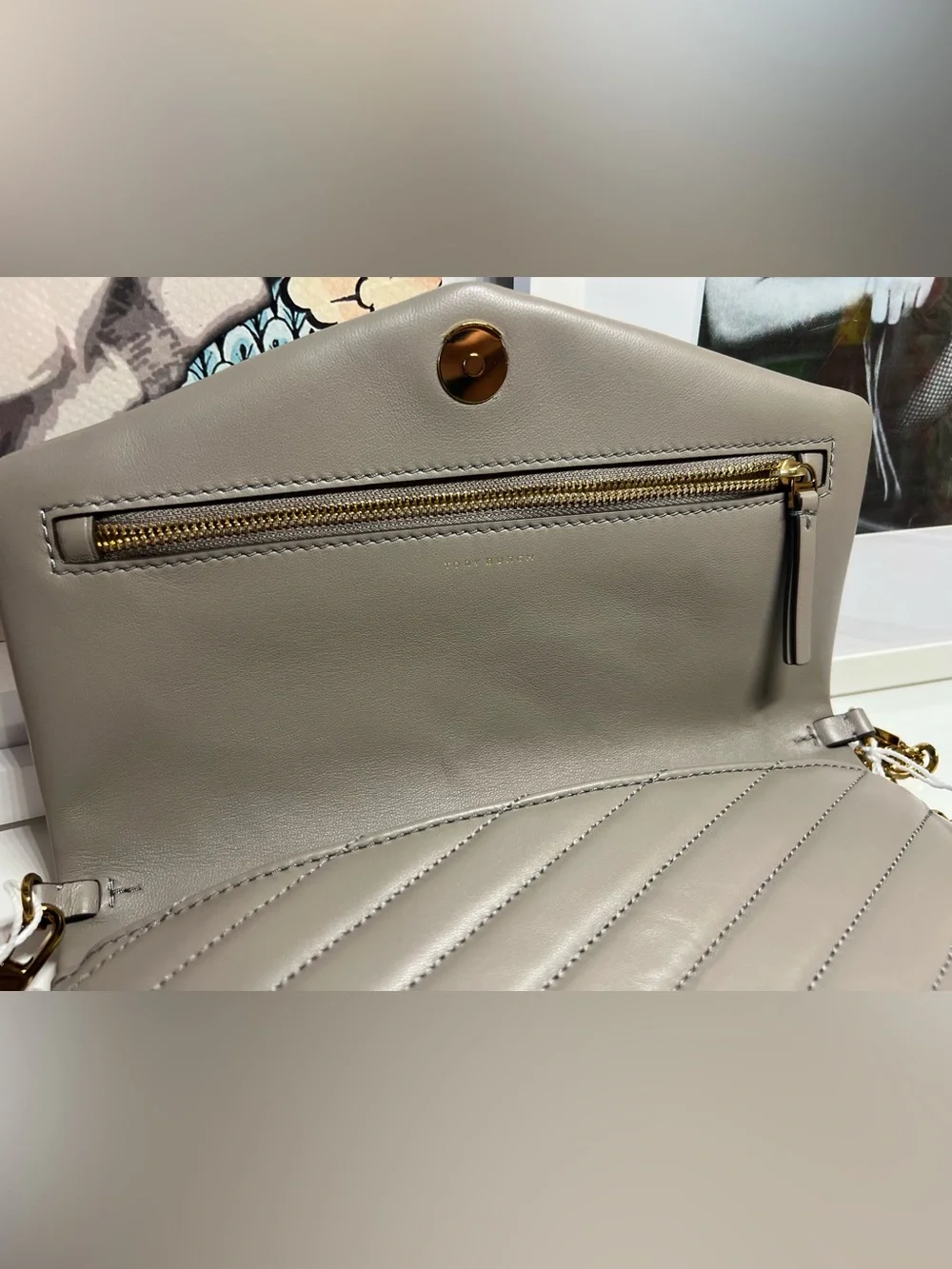 TORY BURCH Kira Chevron Clutch